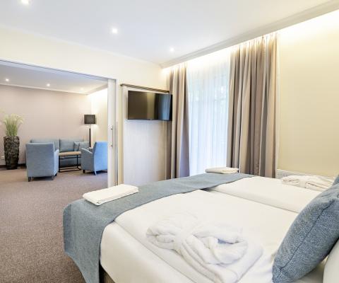 Die komplett renovierten Suiten im ViP - Haupthaus